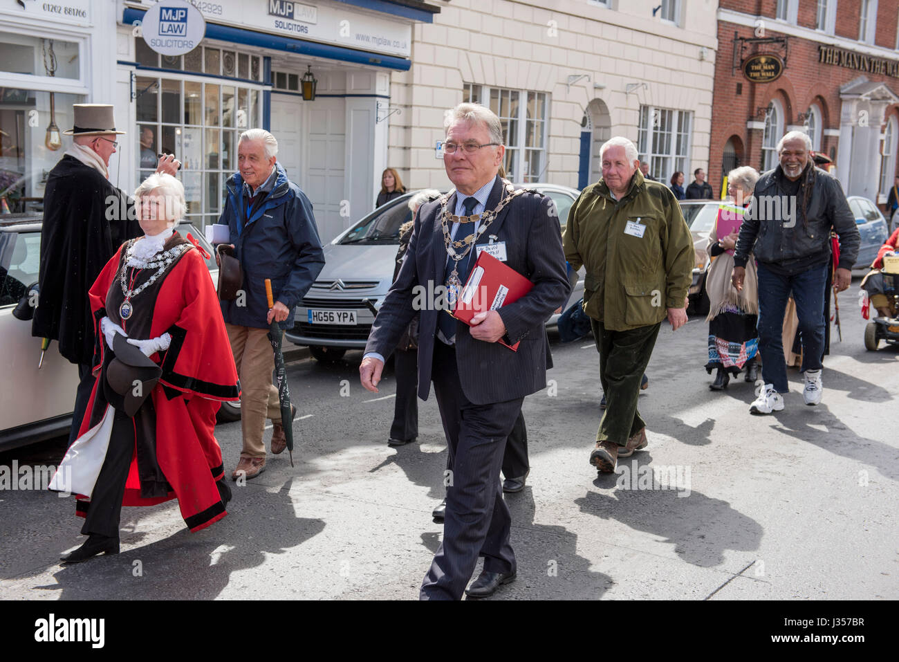 Dieses Ereignis war ursprünglich Bestandteil der Blandford Forum georgischen Fayre seit vielen Jahren aber findet nun alle zwei Jahre hier in Wimborne Minster.  Die com Stockfoto