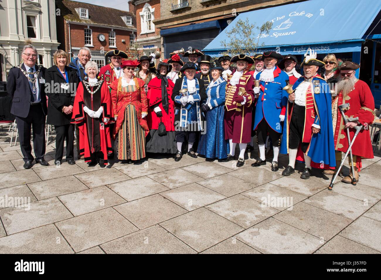 Dieses Ereignis war ursprünglich Bestandteil der Blandford Forum georgischen Fayre seit vielen Jahren aber findet nun alle zwei Jahre hier in Wimborne Minster.  Die com Stockfoto