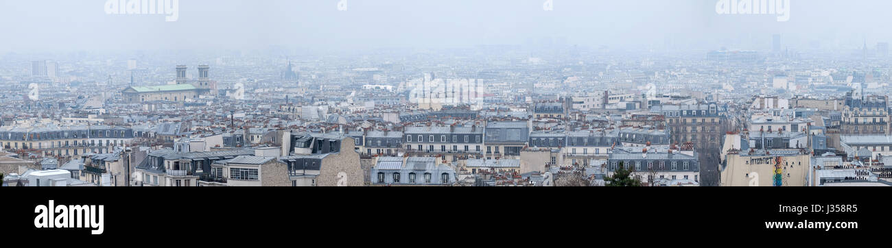 Über Ansicht Panorama in Paris Stockfoto