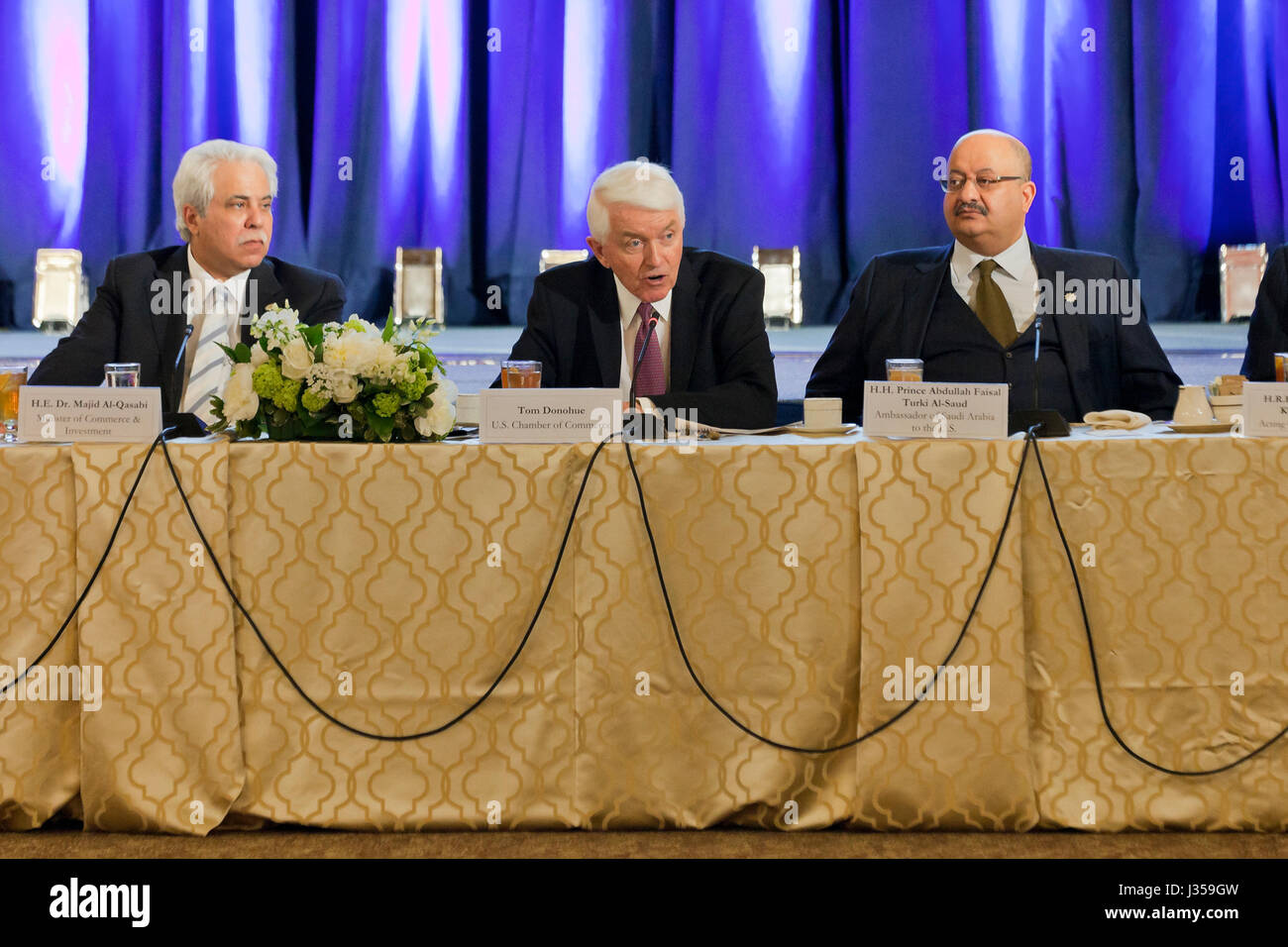 Tom Donohue, CEO und Präsident der amerikanischen Handelskammer, US - Saudi-CEO Summit - US Chamber Of Commerce, Washington, DC USA anlässlich Stockfoto