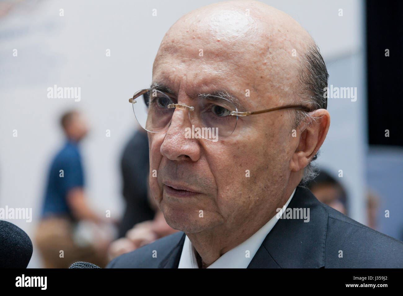Henrique Meirelles, Finanzminister Brasiliens Stockfoto
