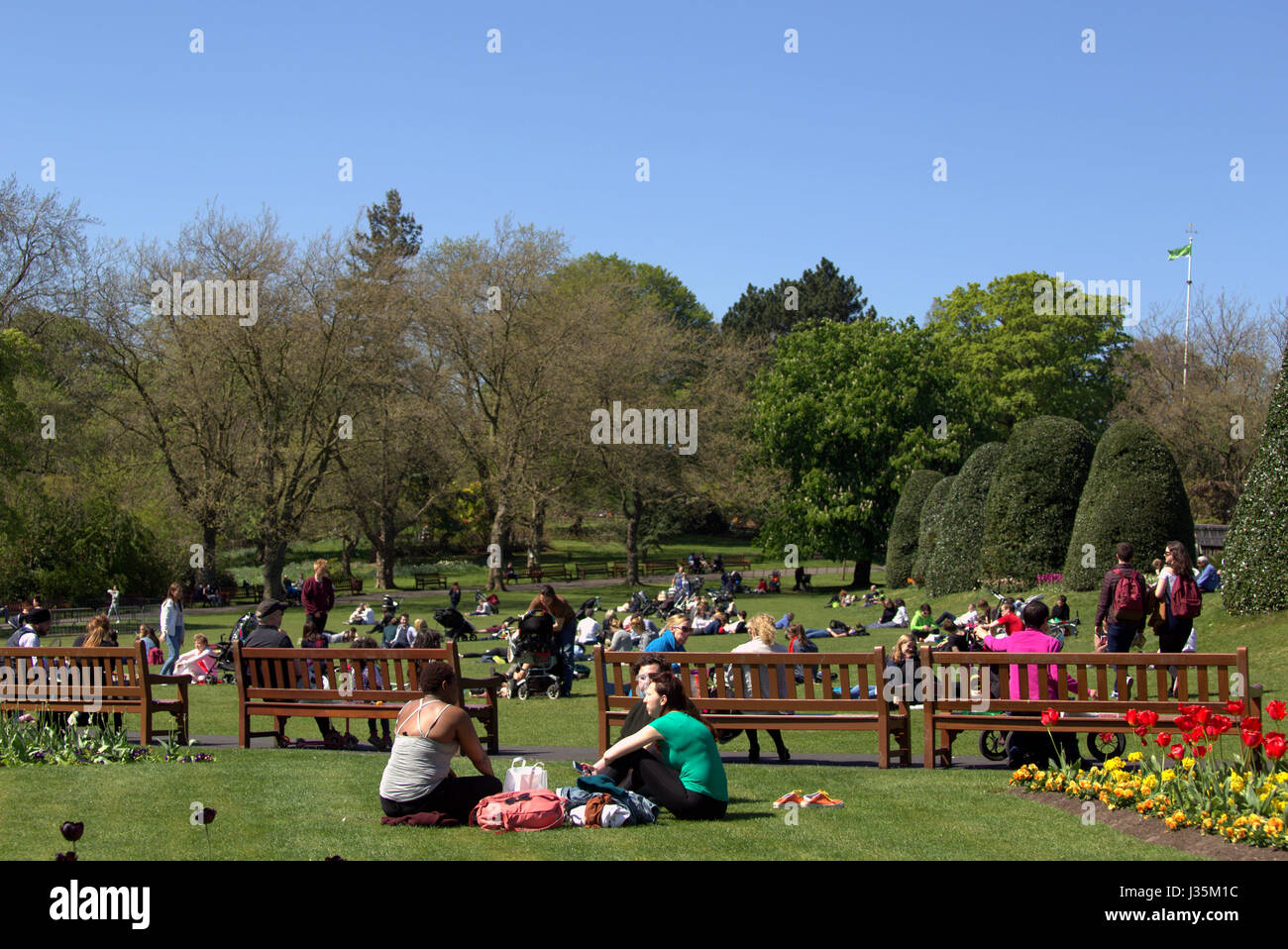 Botanic Gardens Glasgow Westend an einem sonnigen Sommertag Stockfoto