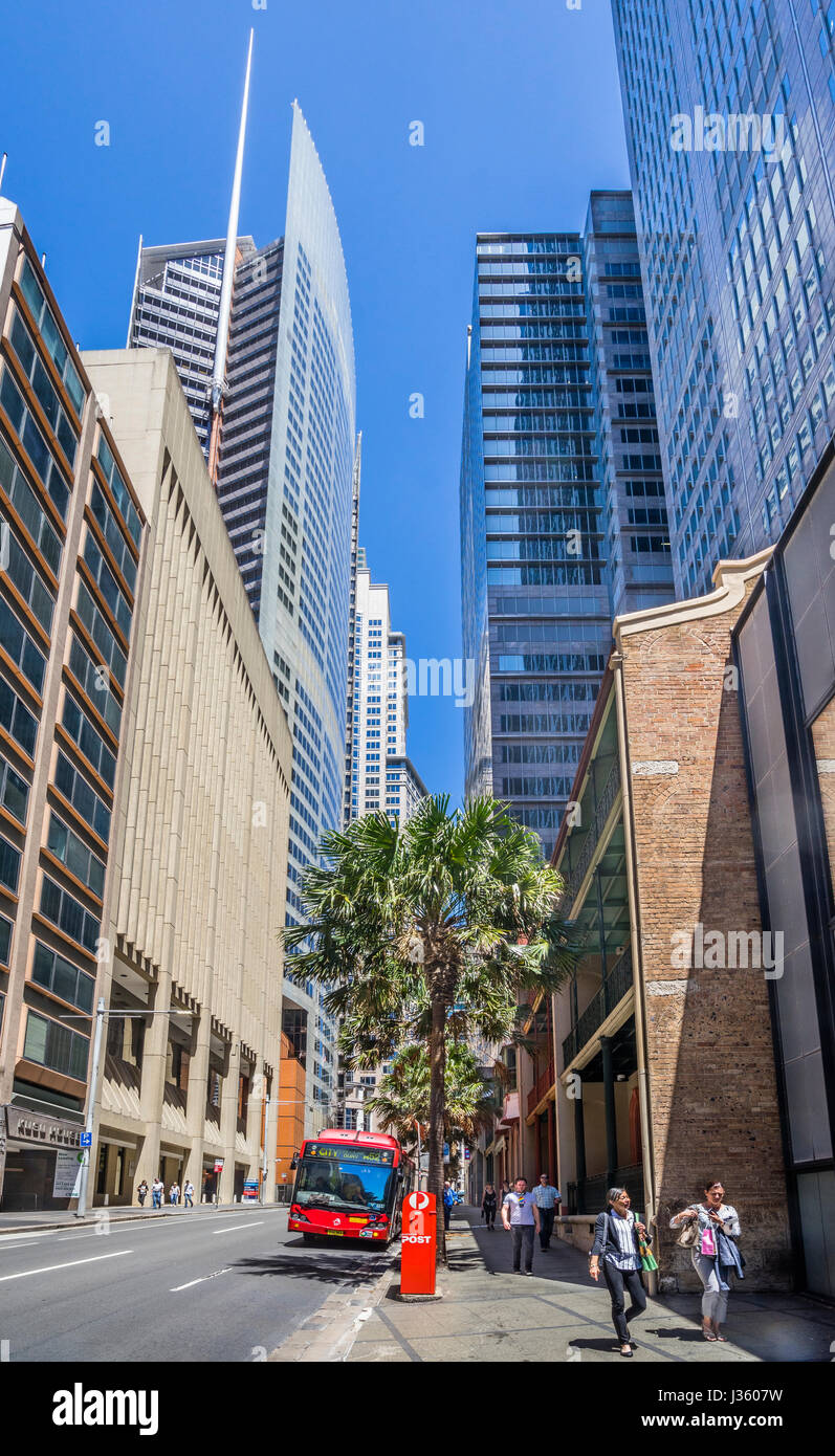 Australien, New South Wales, Sydney CBD, Blick auf Phillip Street Stockfoto