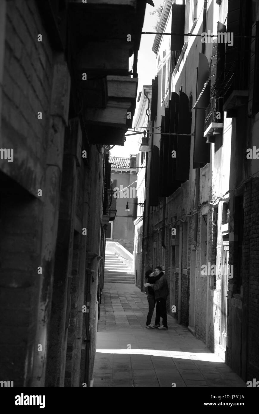 Backstreet-Liebhaber, Venedig Stockfoto