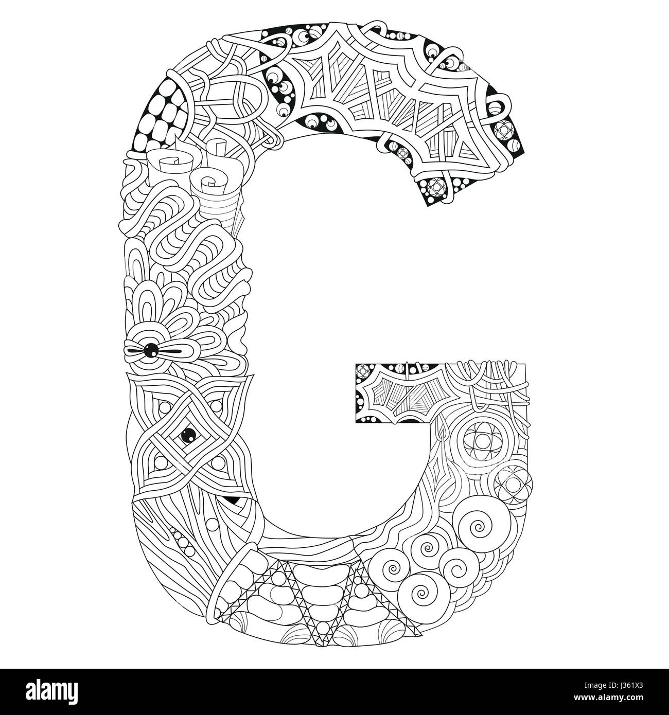 Malvorlage florale buchstaben Idea