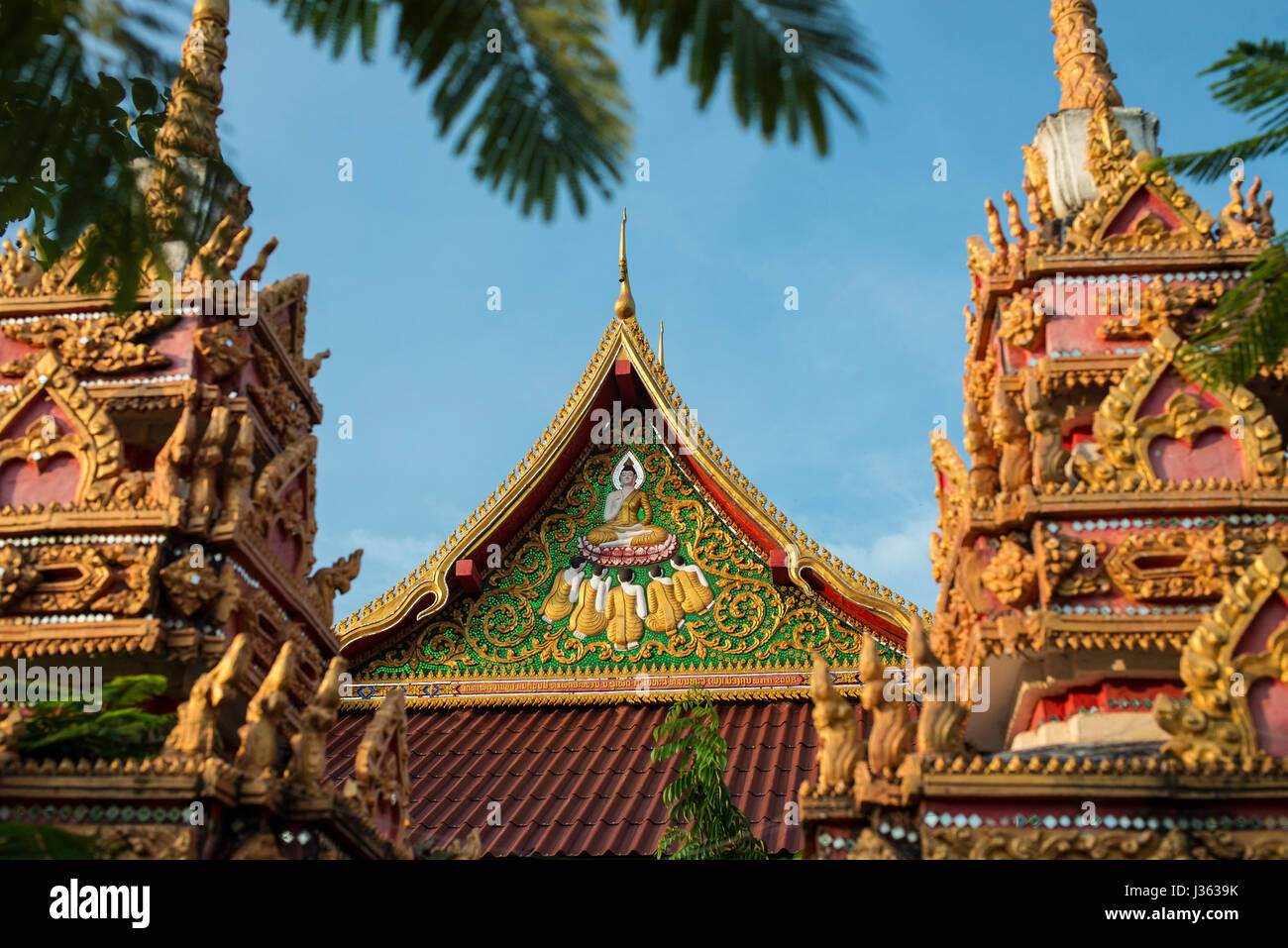 Wat Chan buddhistischen Tempel, Vientiane Stockfoto