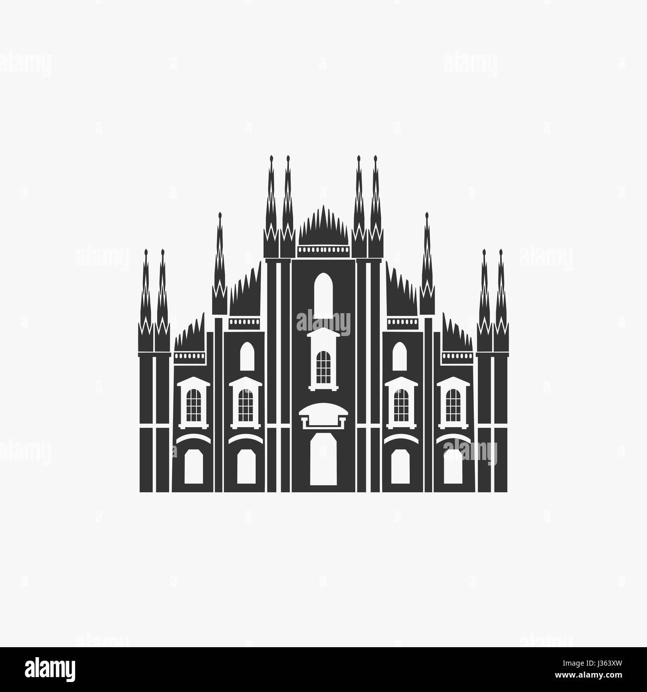 Milan-Kathedrale Vektor-Illustration Stock Vektor