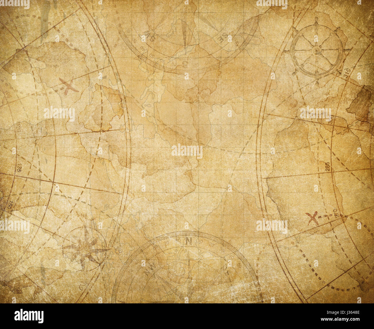 Piraten Schatz Karte Hintergrund illustration Stockfoto