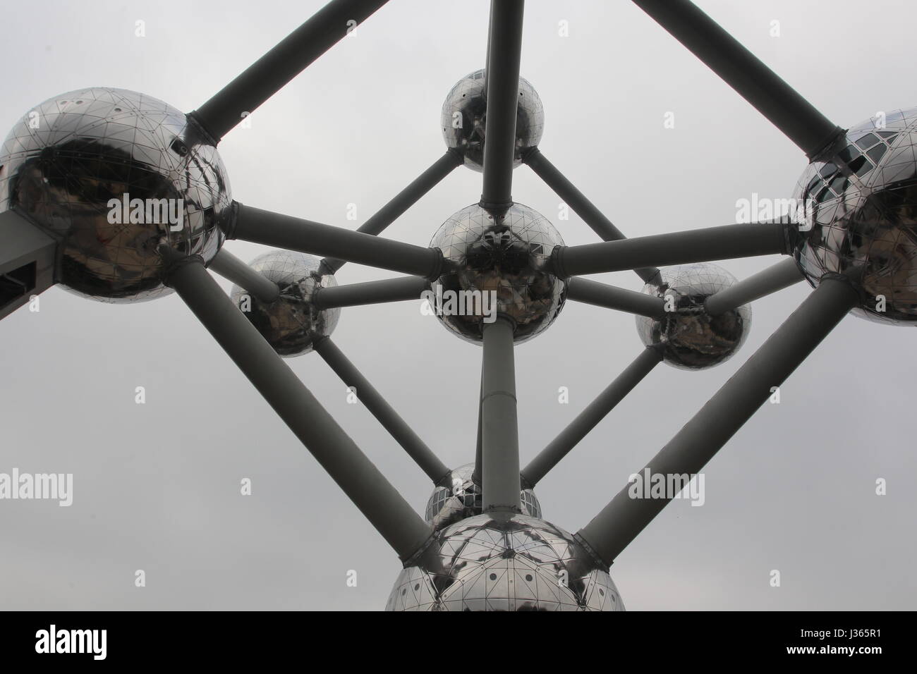 Das Atomium wurde ein Wahrzeichen in Brüssel für die Weltausstellung 1958 errichtet. Stockfoto