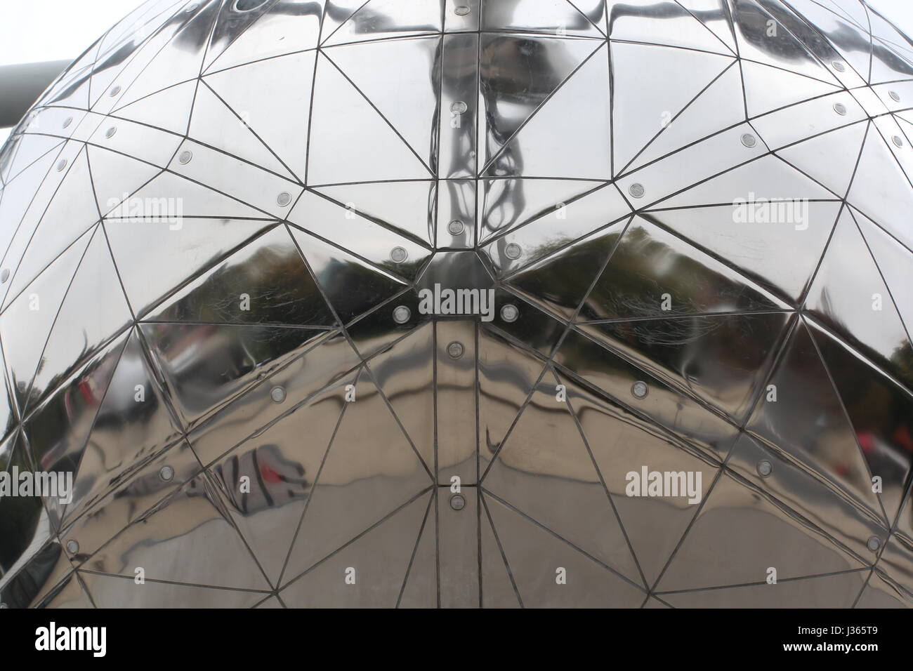 Das Atomium wurde ein Wahrzeichen in Brüssel für die Weltausstellung 1958 errichtet. Stockfoto