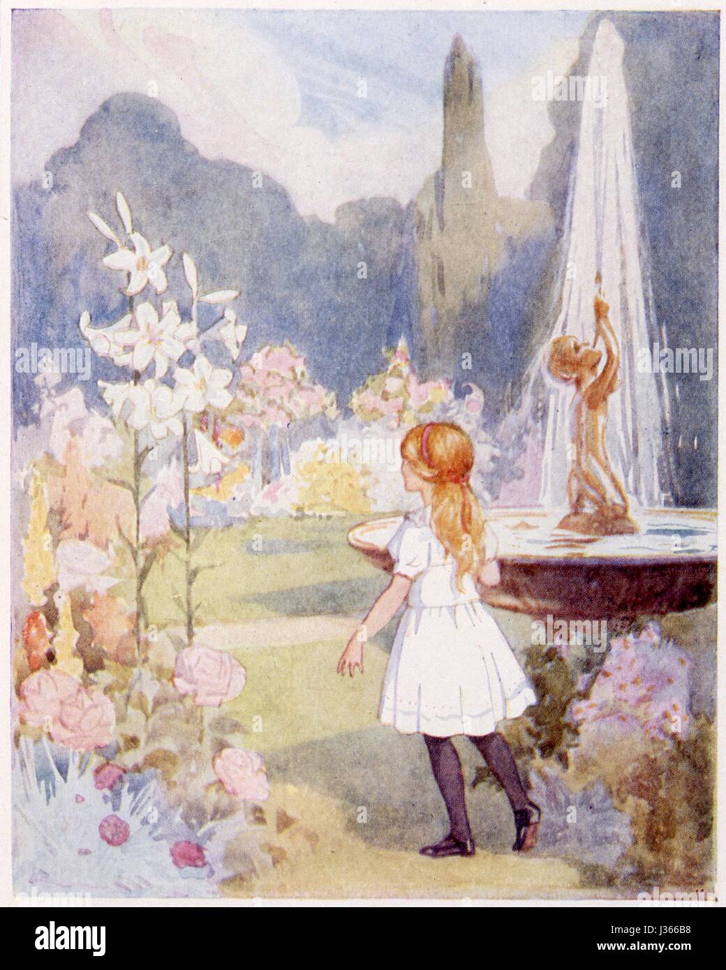 Illustration von Margaret Tarrant Alice in Wonderland von Lewis Carroll London, Ward Lock, 1916. Stockfoto