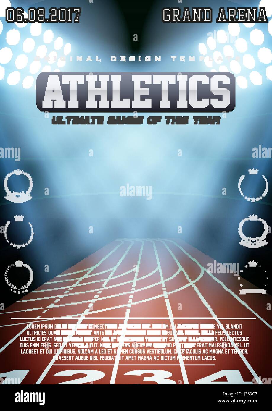 Plakat der Leichtathletik Sport Stock Vektor