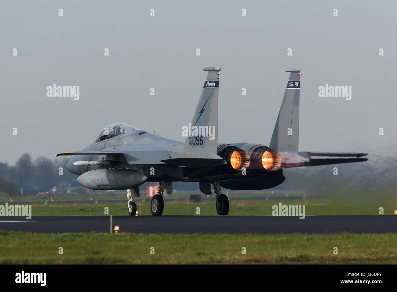 USAF F-15 Eagle während der Frisian Flag Übung Stockfoto