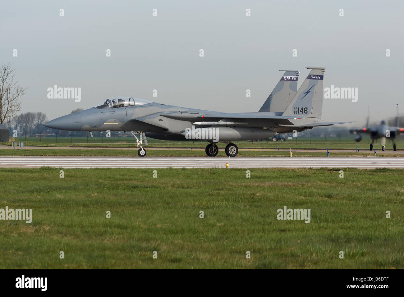 USAF F-15 Eagle während der Frisian Flag Übung Stockfoto