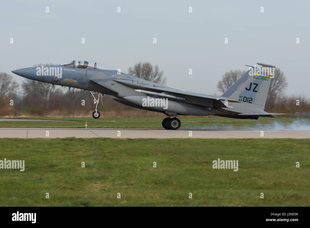 USAF F-15 Eagle während der Frisian Flag Übung Stockfoto