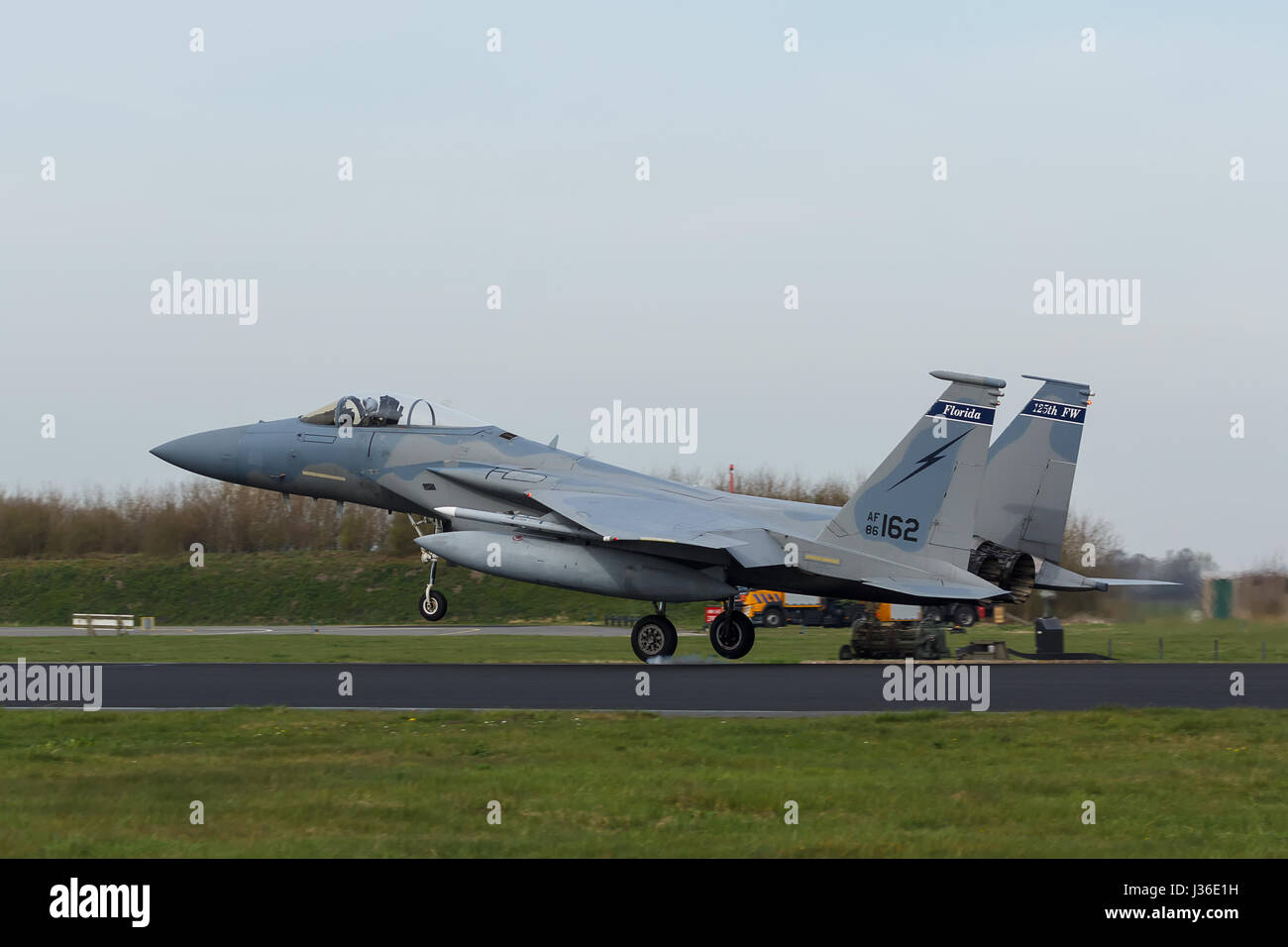 USAF F-15 Eagle während der Frisian Flag Übung Stockfoto