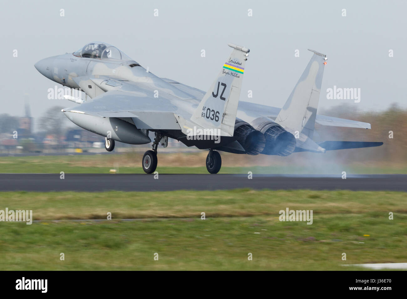 USAF F-15 Eagle während der Frisian Flag Übung Stockfoto