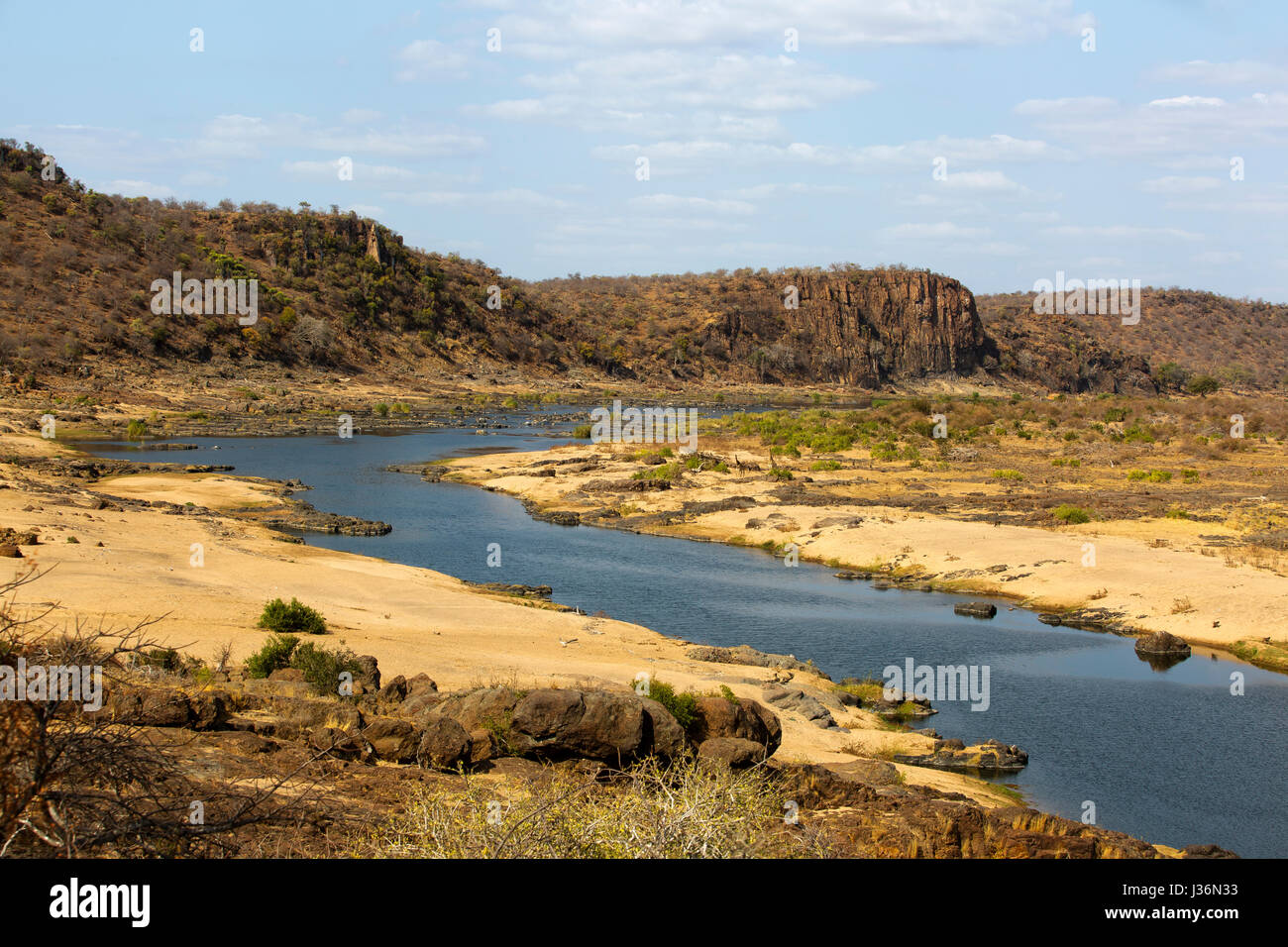 Olifants River gesehen aus der Sicht, Krüger Nationalpark, Südafrika Stockfoto