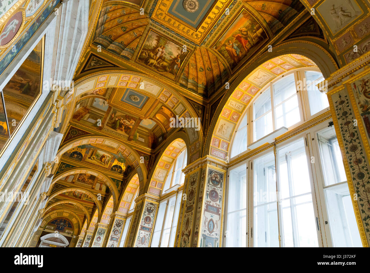 Innere des Winterpalais, Eremitage, Sankt Petersburg, Russland Stockfoto