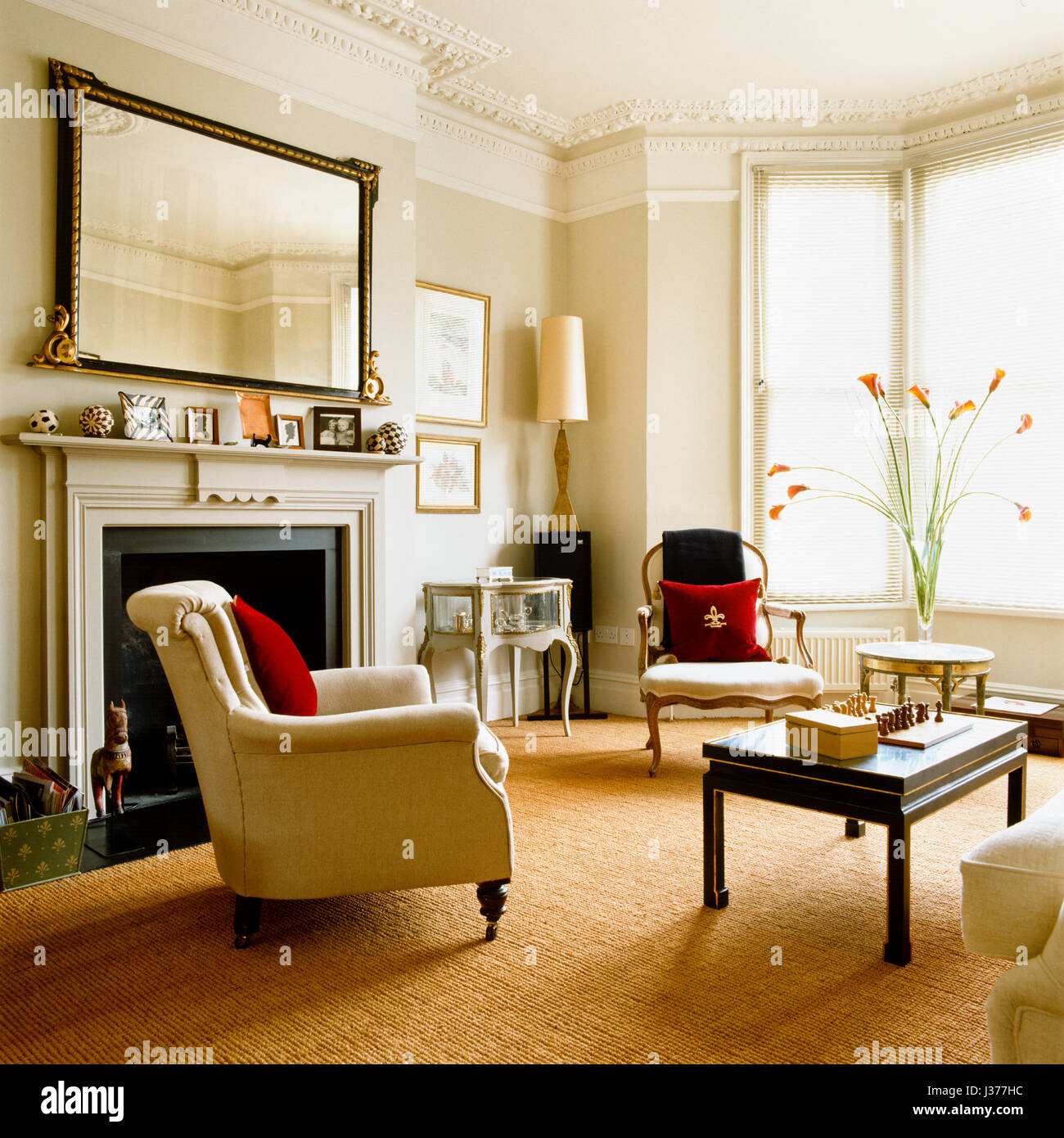 Wohnzimmer im klassischen Stil. Stockfoto