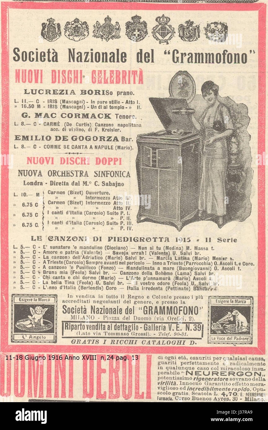 Eine Werbung aus Washington D.C. aus dem Jahr 1916, die Einblicke in die amerikanischen Marketing- und Werbetrends des frühen 20. Jahrhunderts bietet. Stockfoto