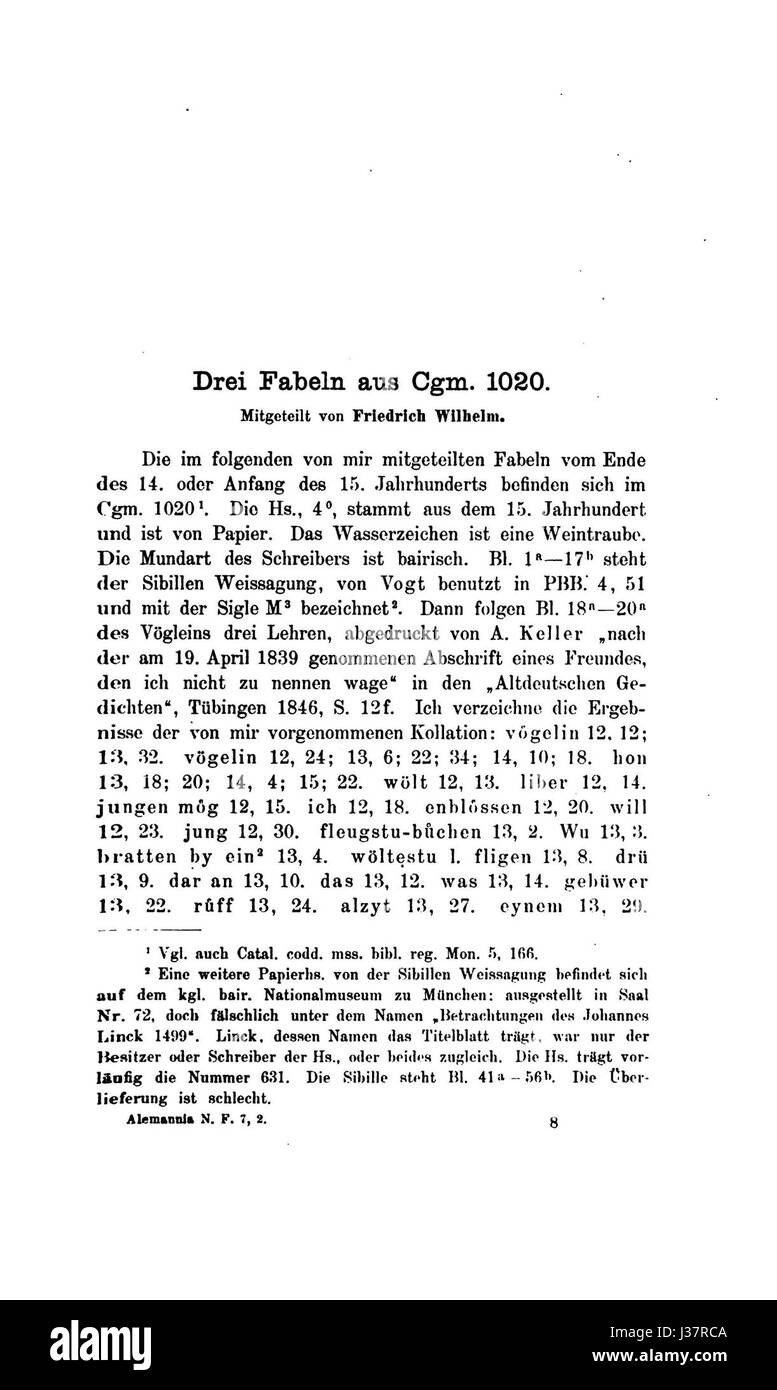 Dies bezieht sich auf ein Werk oder eine Publikation im Zusammenhang mit Alemannien, wahrscheinlich ein akademischer oder historischer Text über die Alemannen, einen germanischen Stamm. Der Titel weist auf ein bestimmtes Thema oder einen bestimmten Band hin. Stockfoto