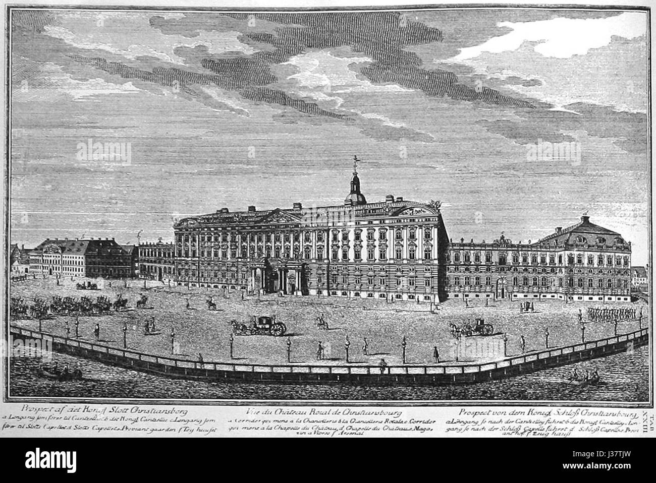 Christiansborg 1750 Stockfoto