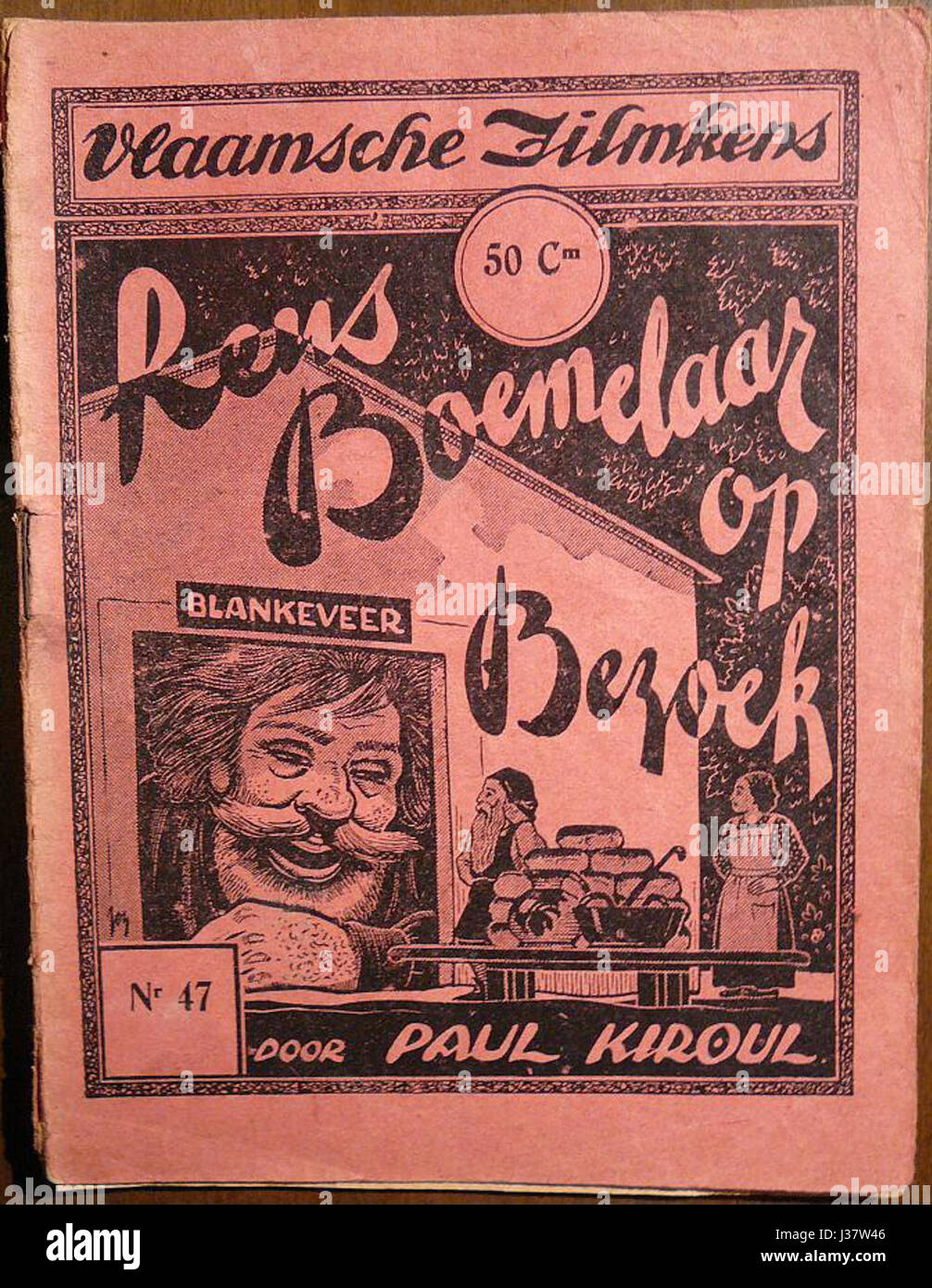 Dies bezieht sich auf ein Cover oder eine visuelle Darstellung eines flämischen Films aus dem Jahr 1931, der möglicherweise ein filmisches Poster oder Design im Zusammenhang mit der Veröffentlichung des Films in diesem Jahr zeigt. Stockfoto