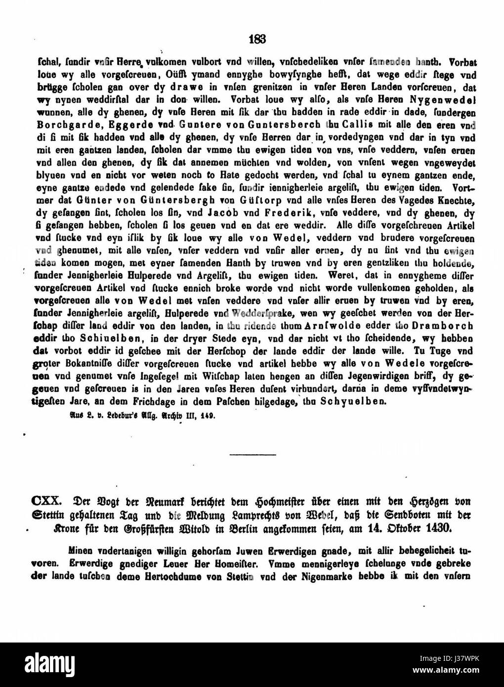 DE CDB 1 18 183 bezieht sich auf ein spezifisches historisches Dokument oder eine Archivreferenz, die möglicherweise mit rechtlichen, administrativen oder kirchlichen Aufzeichnungen aus dem 19. Jahrhundert in Verbindung steht, wobei der Schwerpunkt auf der genauen Aufbewahrung und Aufbewahrung von Aufzeichnungen liegt. Stockfoto