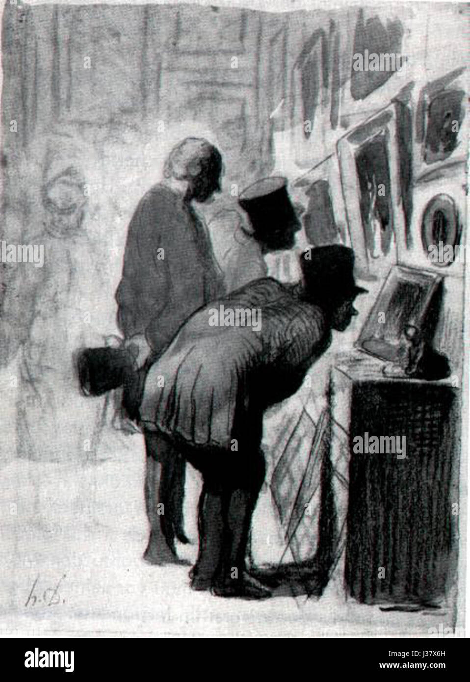 Daumier Galerie Tableaus Stockfoto