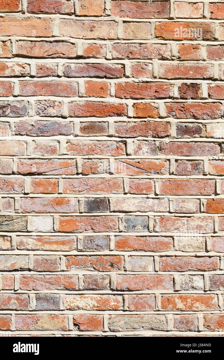 Neu repointed Kalk Mörtel gemauerten Wand closeup Stockfoto