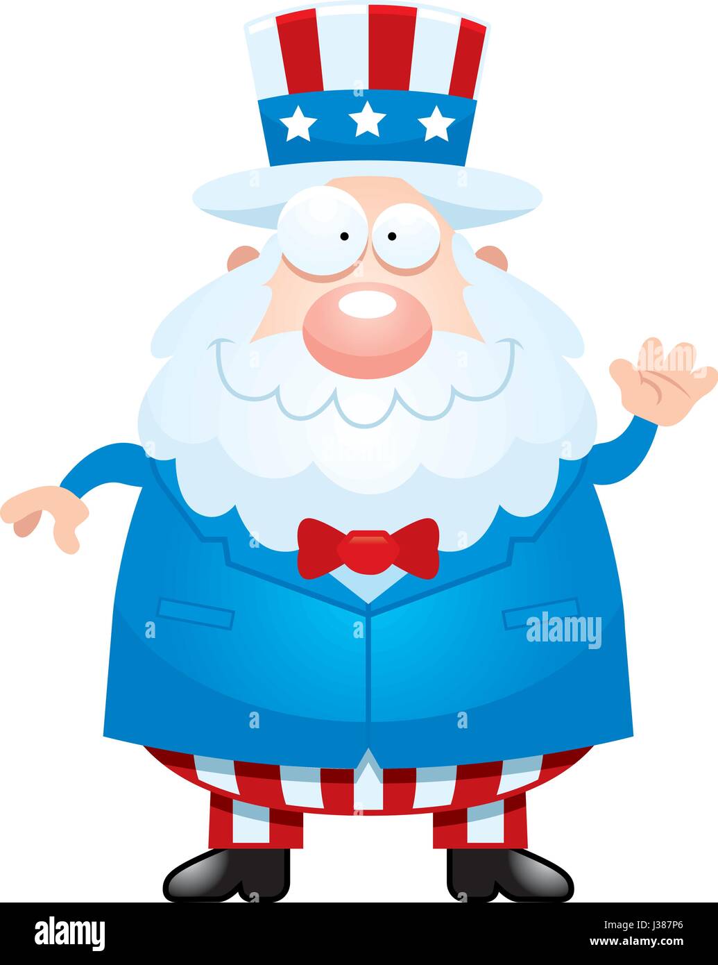 Ein Cartoon-Illustration von Uncle Sam winken. Stock Vektor