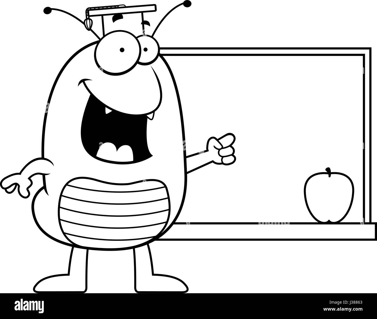 Eine Karikatur Illustration eines Flohs unterrichten. Stock Vektor