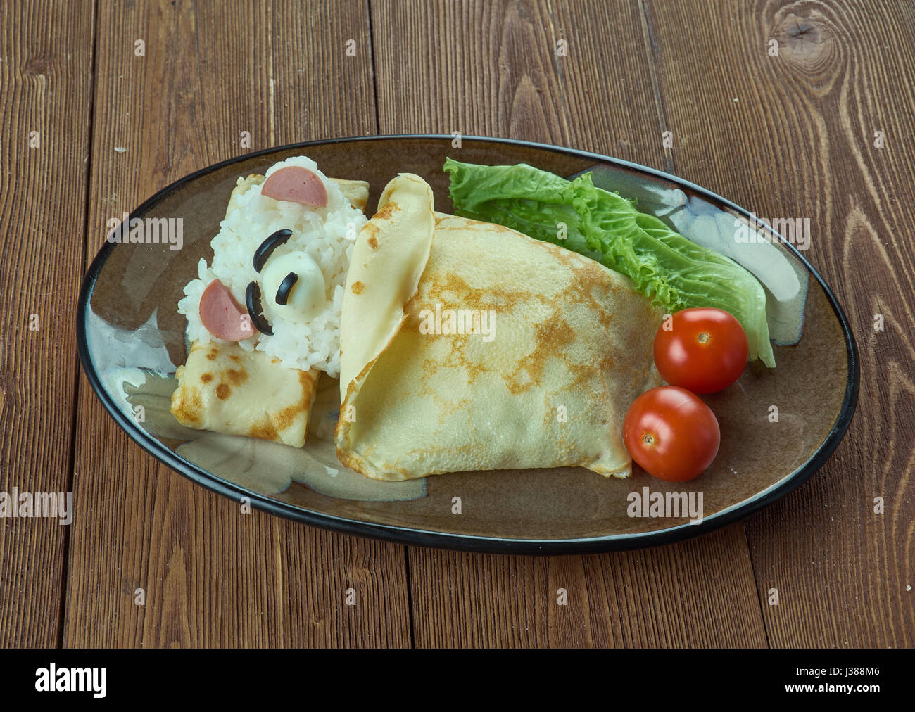 kreative Küche Konzept - machte das schlafen Eisbär aus Reis ...