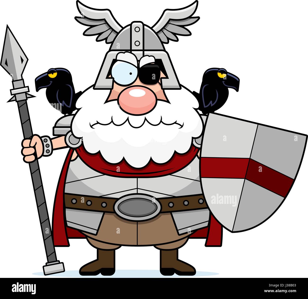 Eine Karikatur Illustration von Odin suchen Sie wütend. Stock Vektor