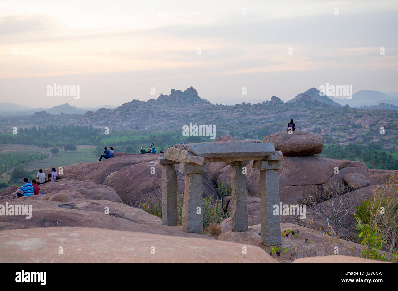 Die antike Stadt Hampi in Indien Stockfoto
