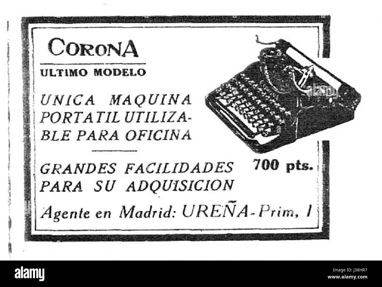 Corona 1927-11-23 Stockfoto