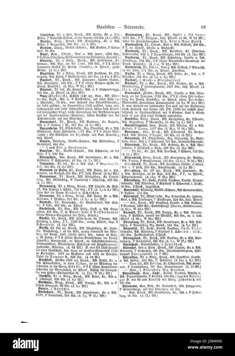 „De Ortslexikon“ von Neumann ist ein Verweis auf ein geografisches Wörterbuch oder Enzyklopädie, das sich auf Ortsnamen und Orte konzentriert und historische oder geografische Details über verschiedene Orte liefert. Stockfoto