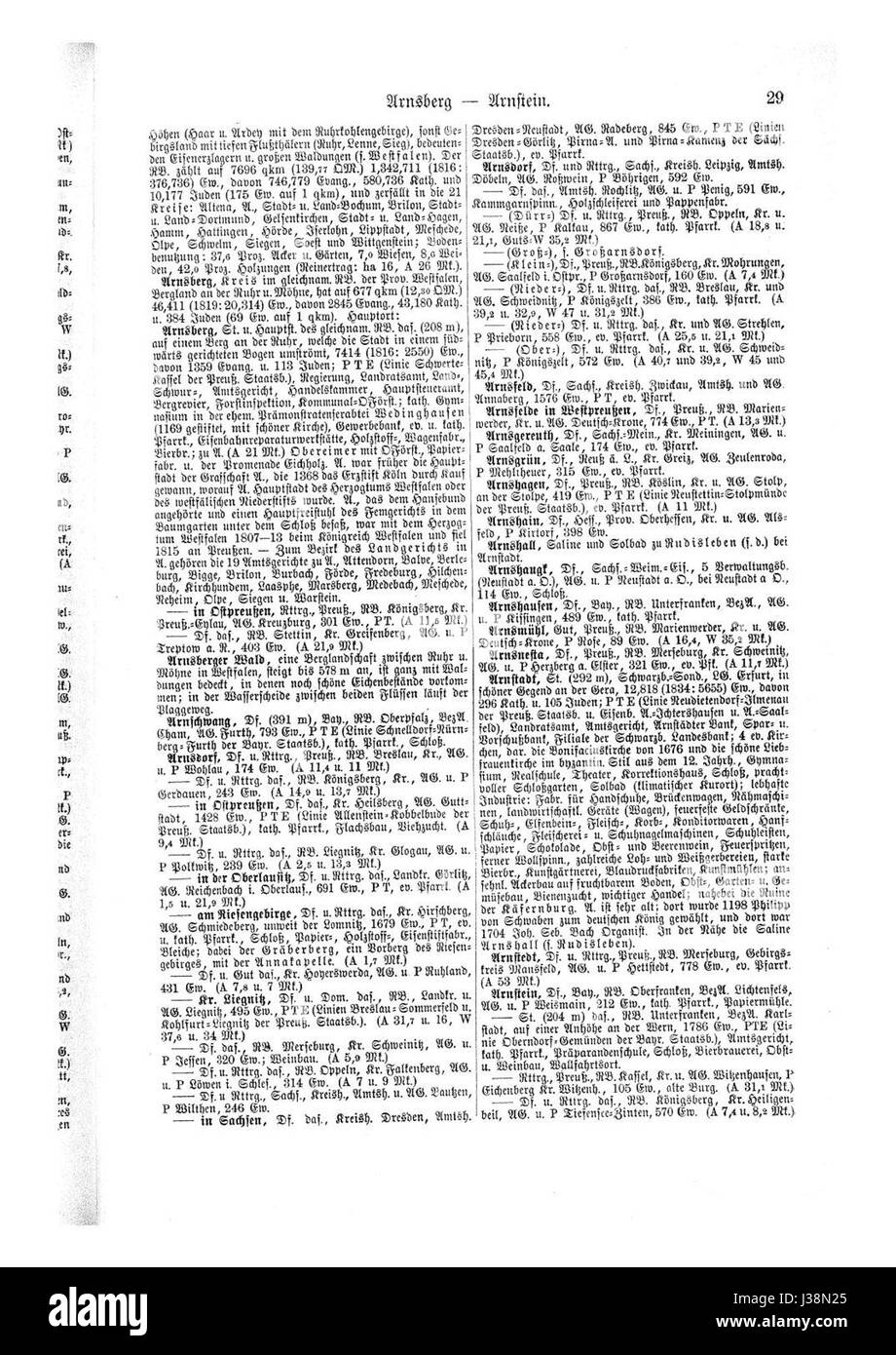 De Ortslexikon (Neumann) 0096 Stockfoto