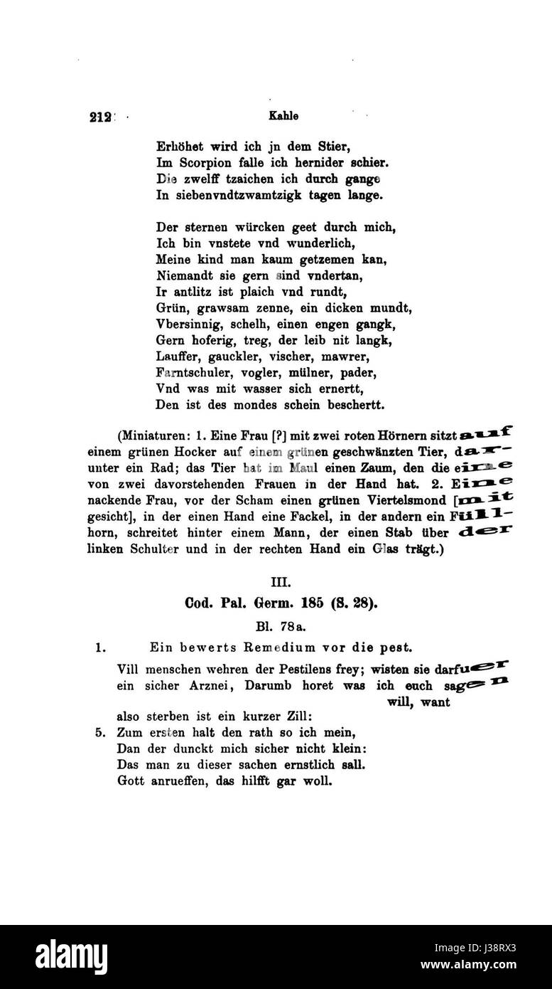 „De Alemannia XXXIV 220“ bezieht sich auf eine spezifische Ausgabe einer historischen Zeitschrift oder Publikation mit dem Titel „de Alemannia“, die sich auf Germanistik konzentriert. Diese Ausgabe beschäftigt sich mit der Geschichte, Kultur und Sprache germanischer Völker. Stockfoto