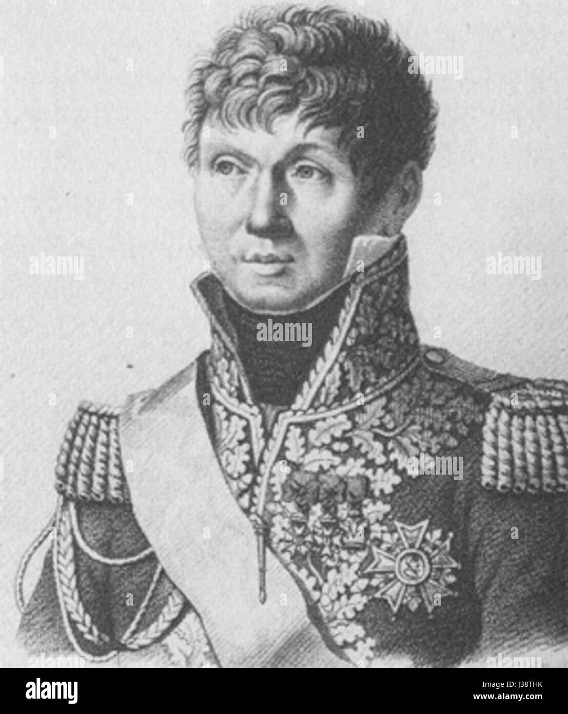 Claude Victor Perrin (1764â€„1841) war ein französischer Militärkommandeur, der während der Französischen Revolutionskriege und Napoleonischen Kriege diente. Er stieg 1807 vom Privaten zum Marschall des Reiches auf und nahm an Schlüsselschlachten wie Toulon, Marengo und Friedland Teil. In der Nachkriegszeit hatte er politische Rollen inne, darunter Kriegsminister, und blieb während der Jahrhunderte der Bourbon-Monarchie treu. Stockfoto