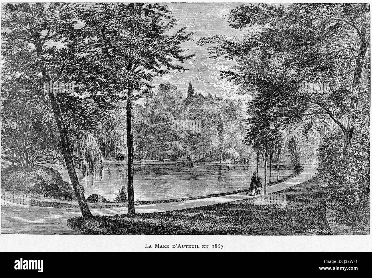 Corbel023 La Mare d ' Auteuil En 1867 Stockfoto