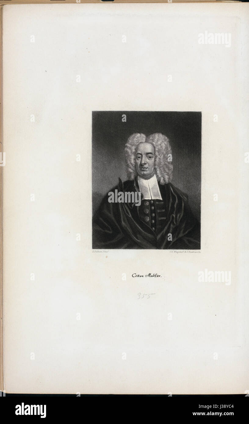 Cotton Mather (NYPL Hades 256263 431509) Stockfoto