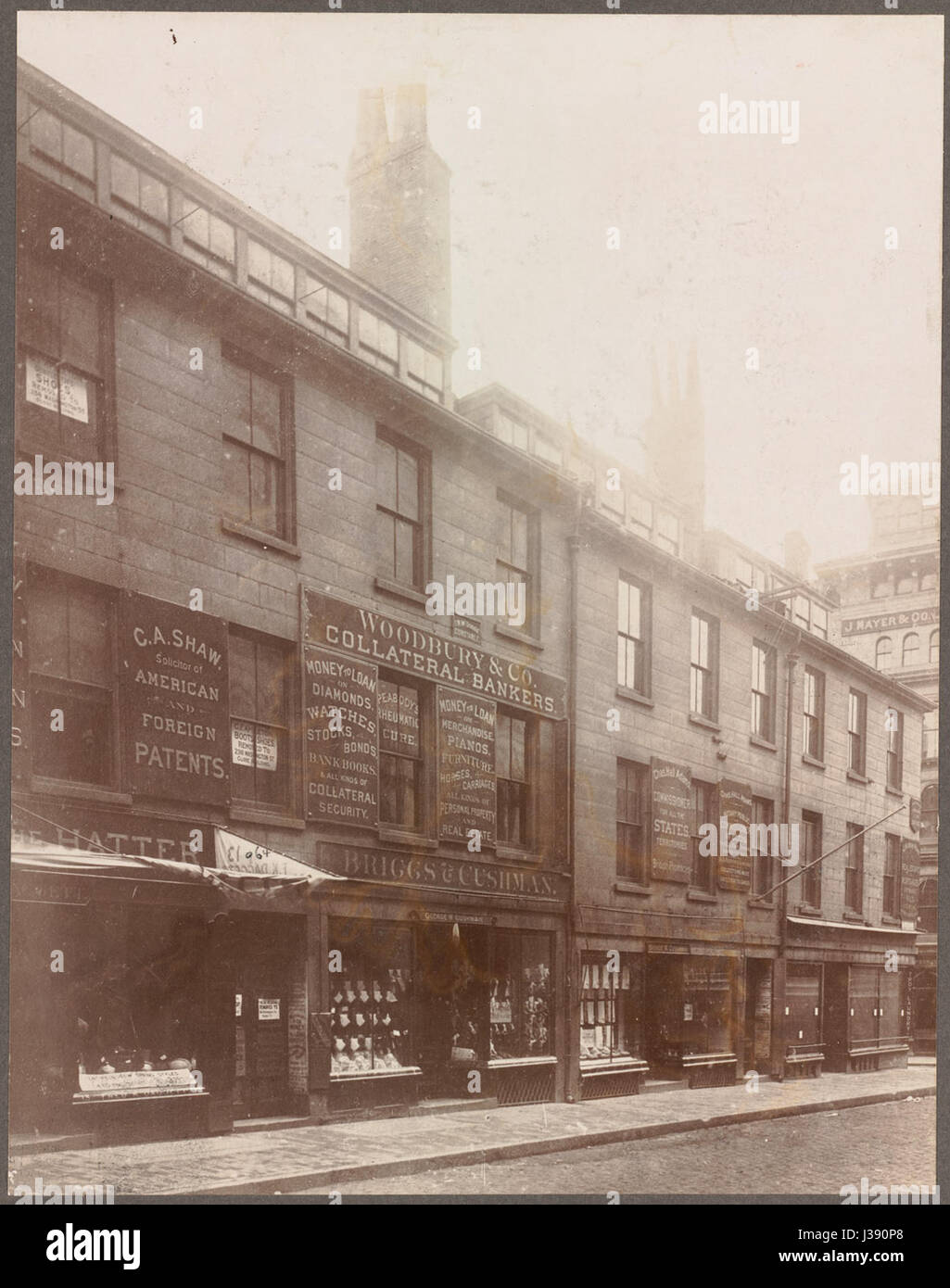 Dieser Titel bezieht sich wahrscheinlich auf ein Bild oder Dokument aus der Sammlung der Boston Public Library, insbesondere aus der Court Street in Boston. Das Datum und die Kennung deuten darauf hin, dass es Teil des historischen Archivs der Stadt ist. Stockfoto