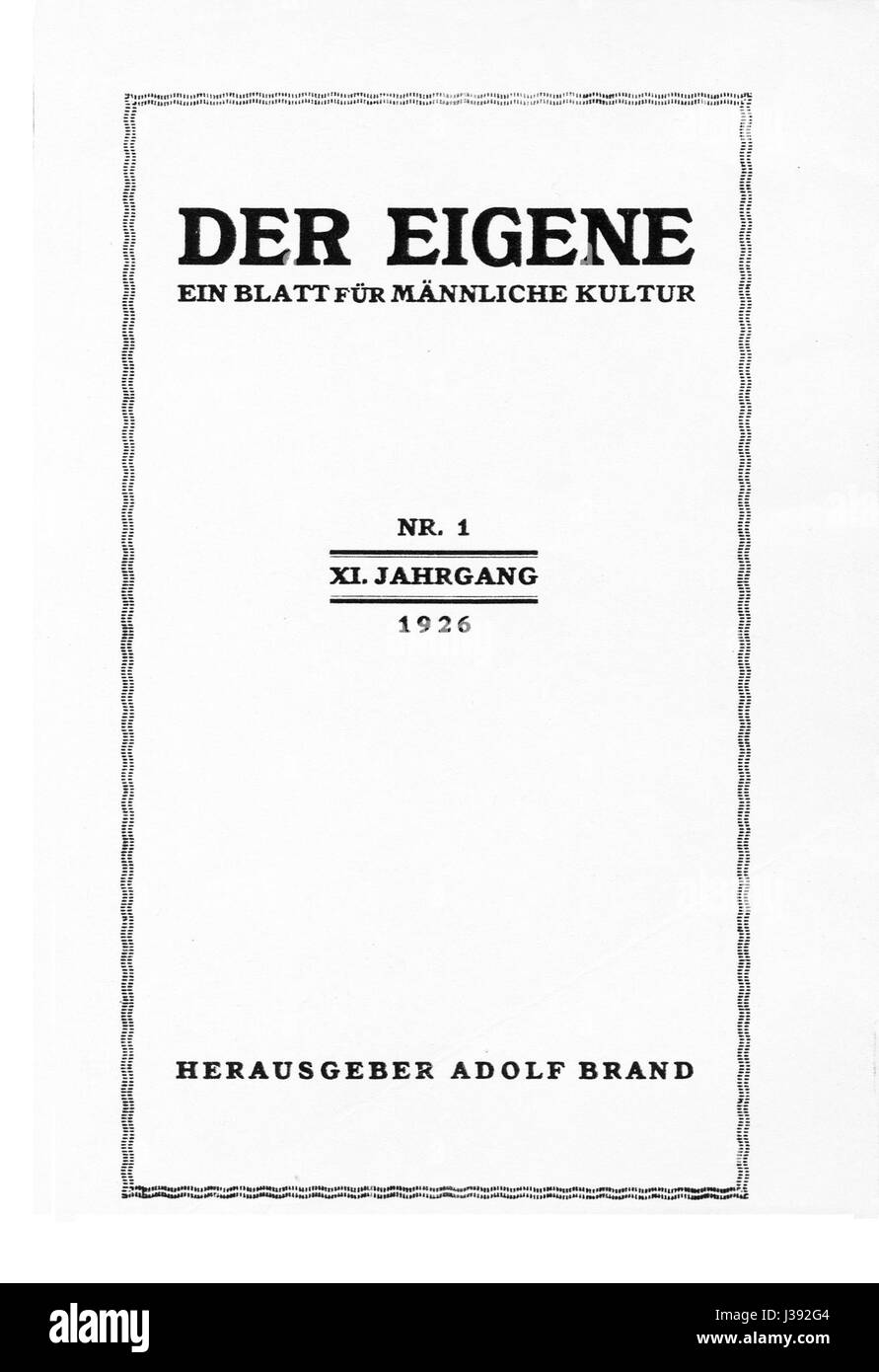 Der heraus 1926 27 Bd. 11 Stockfoto