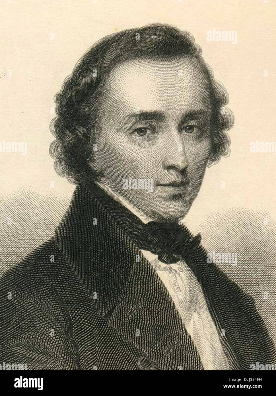 Chopin, Radierung klein Stockfoto
