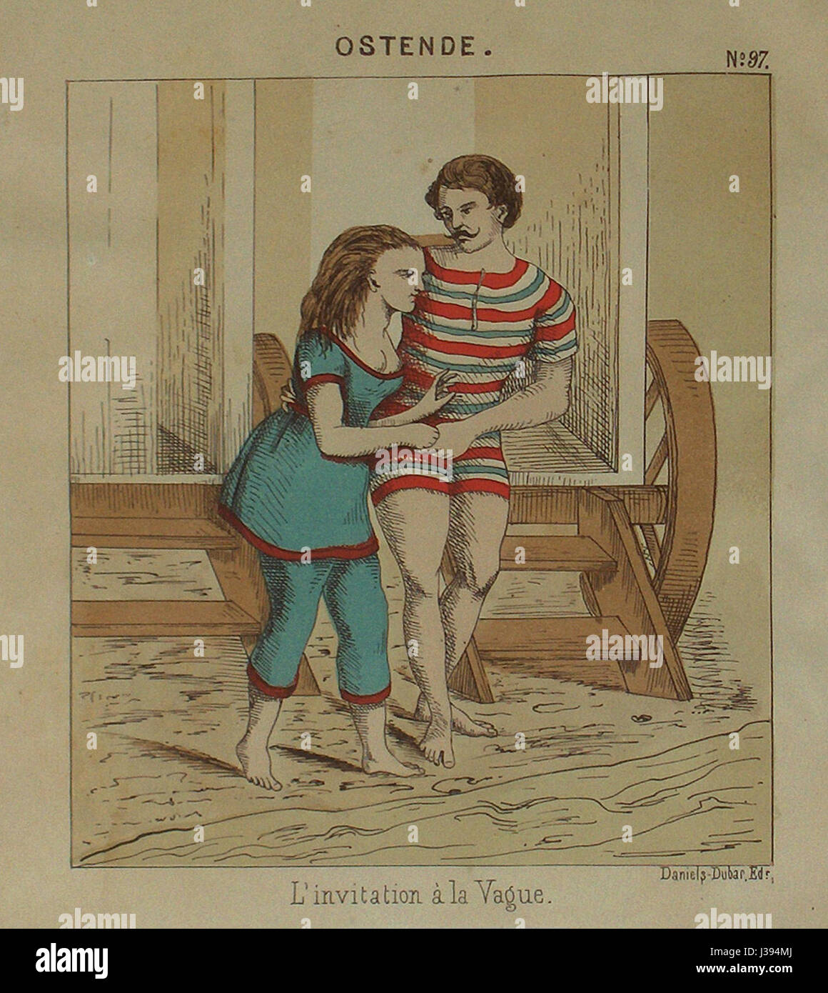 Daniels Dubar war eine prominente Figur der französischen Kunst, bekannt für seine Beiträge zur Malerei des 19. Jahrhunderts. Seine Werke sind bekannt für ihre detaillierten Landschaften und Darstellungen des ländlichen Lebens in Frankreich. Stockfoto