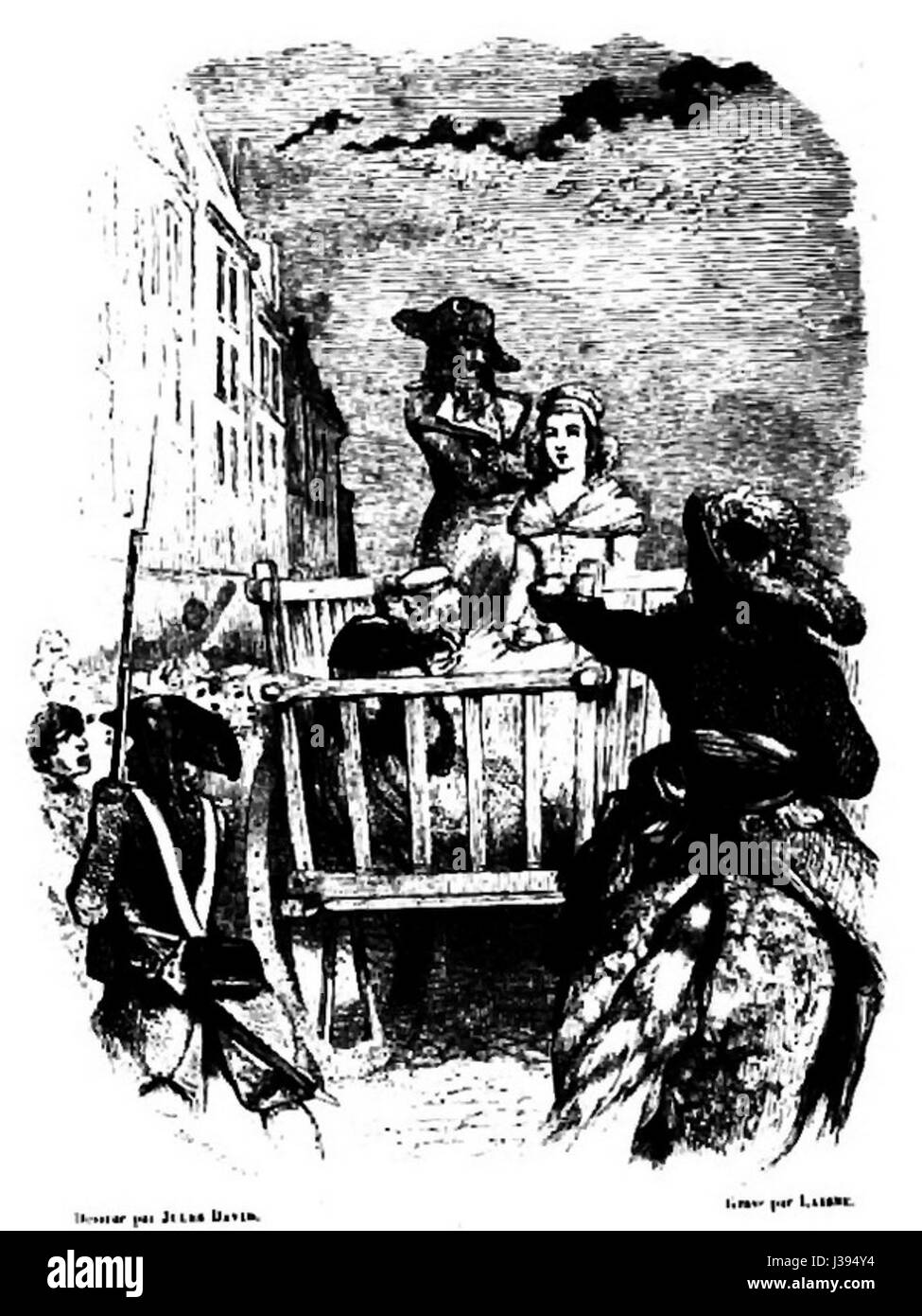 Charrette Pour la Guillotine 01 Stockfoto