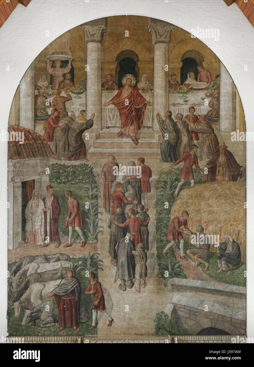 Den Store Nadver ist ein historisches dänisches Werk, das das Letzte Abendmahl darstellt und sich auf religiöse Themen und künstlerische Darstellungen dieses biblischen Ereignisses konzentriert. Stockfoto