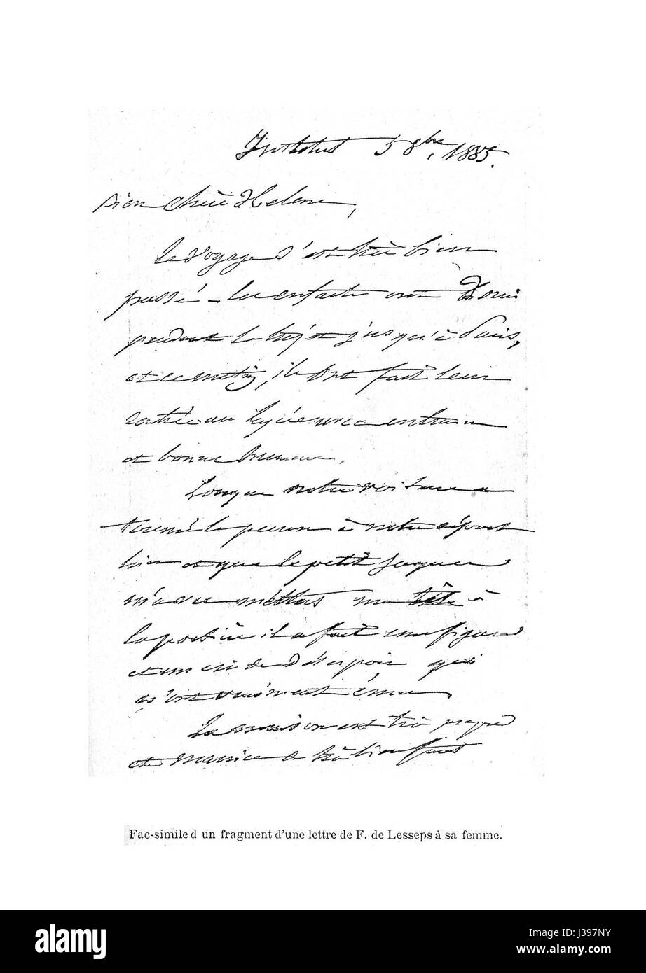 „De Lesseps intime“ von Batbedat erkundet das persönliche Leben von Ferdinand de Lesseps, dem französischen Diplomaten und Ingenieur, der vor allem für den Bau des Suez-Kanals bekannt ist. Stockfoto